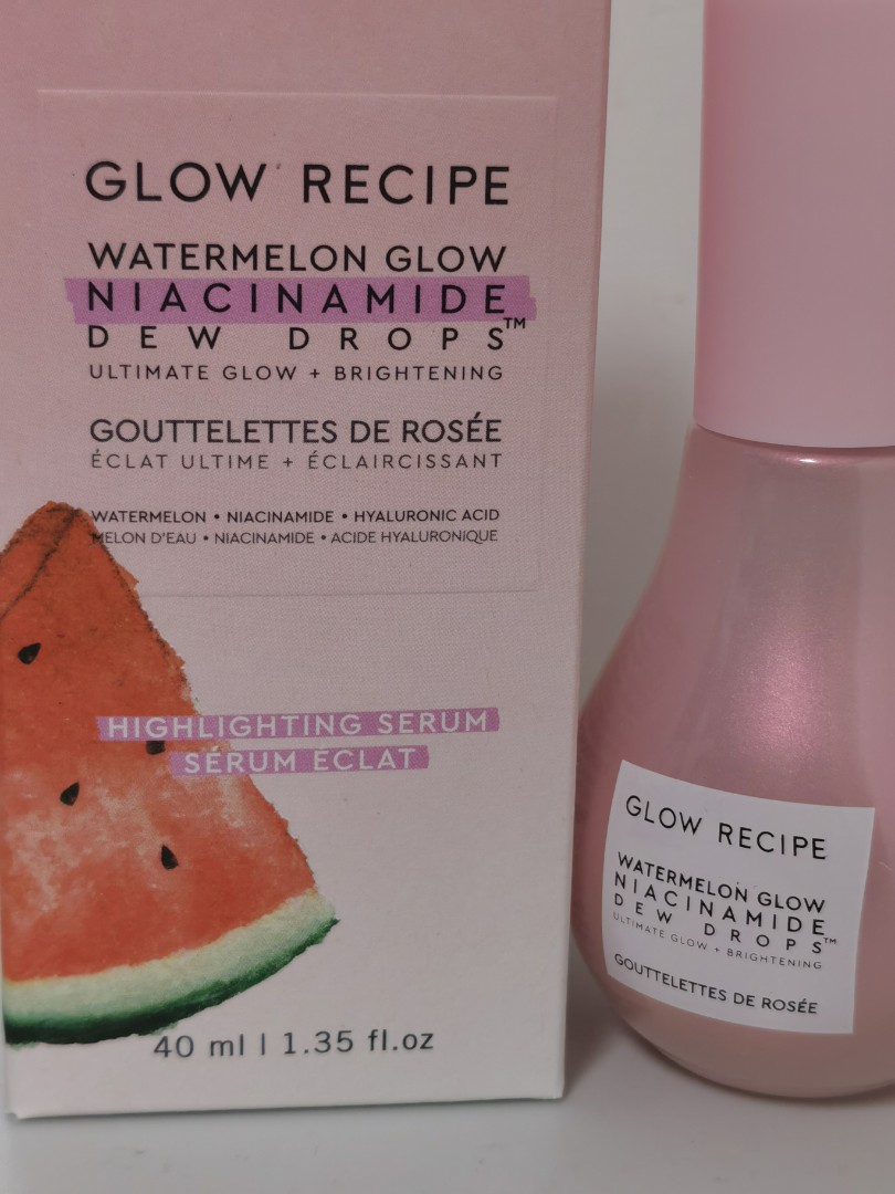 Glow Recipe Watermelon Glow Niacinamide Dew Drops 40ml (Shall Reveal a ...