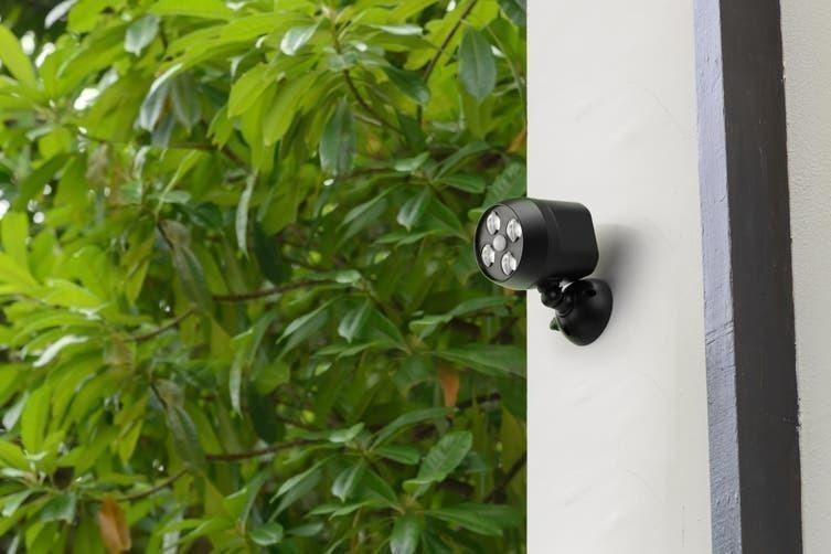 1392] CrazyFire 600-Lumen Outdoor LED Security Light, Battery Powered  Wireless Motion Sensor Light (Black), Furniture  Home Living, Lighting   Fans, Lighting on Carousell