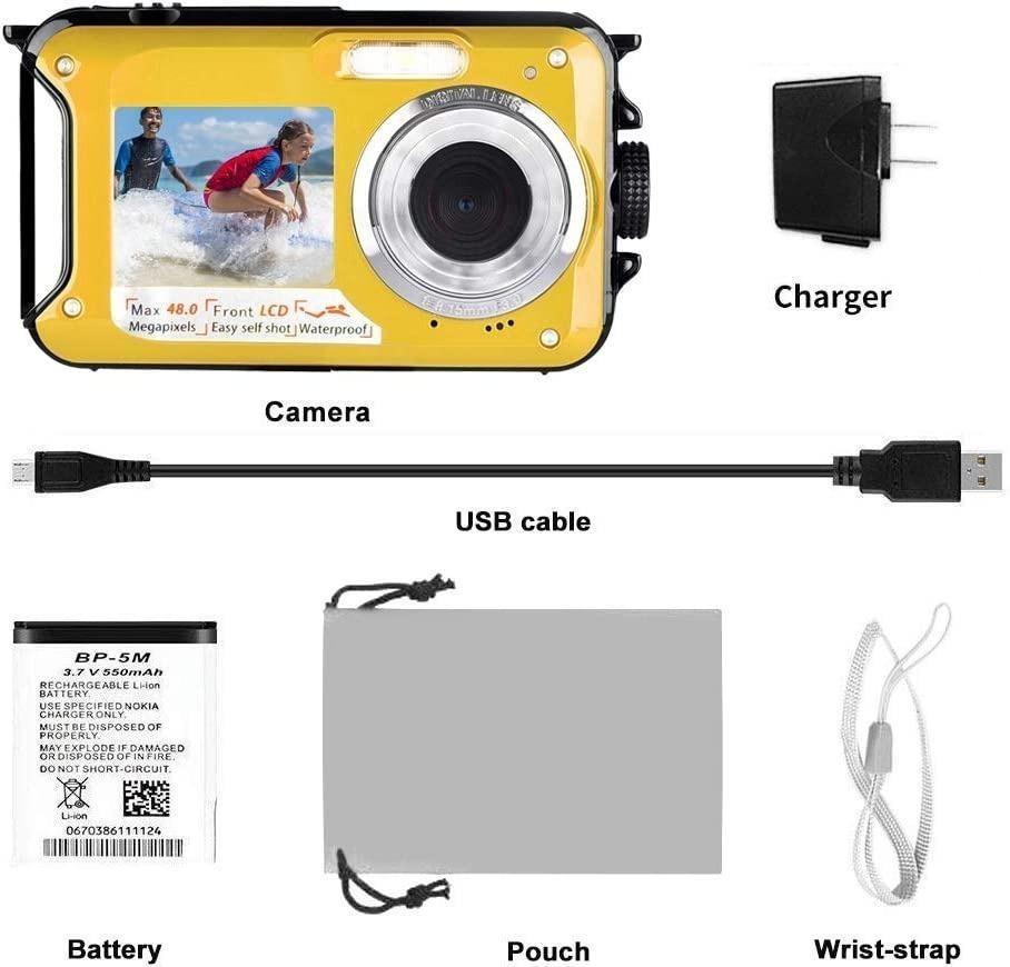 [1581] Waterproof Digital Camera Underwater Camera Full HD 2.7K 48 MP