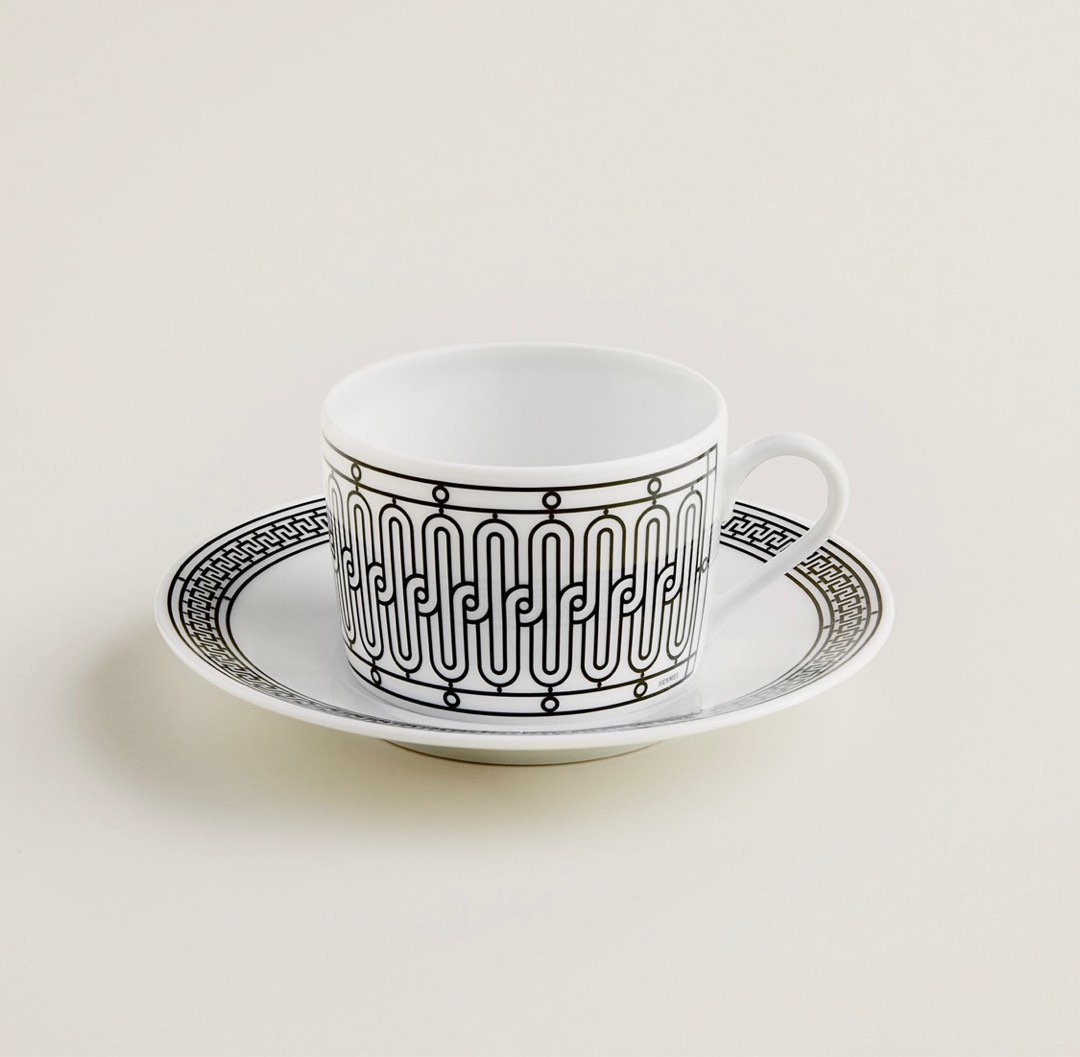 2022 Hermes H Deco Tea Cups & Saucers Set, Furniture & Home Living