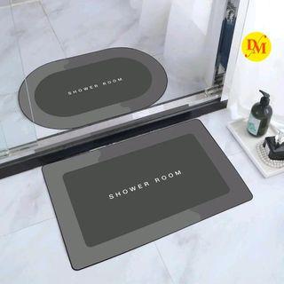 2pcs Set Floor Mat Home Carpet Absorbent Kitchen Mat Non Slip Quick Dry Bathroom Rug