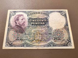 🇪🇸50 Pesetas 1931🇪🇸Spain VF Condition