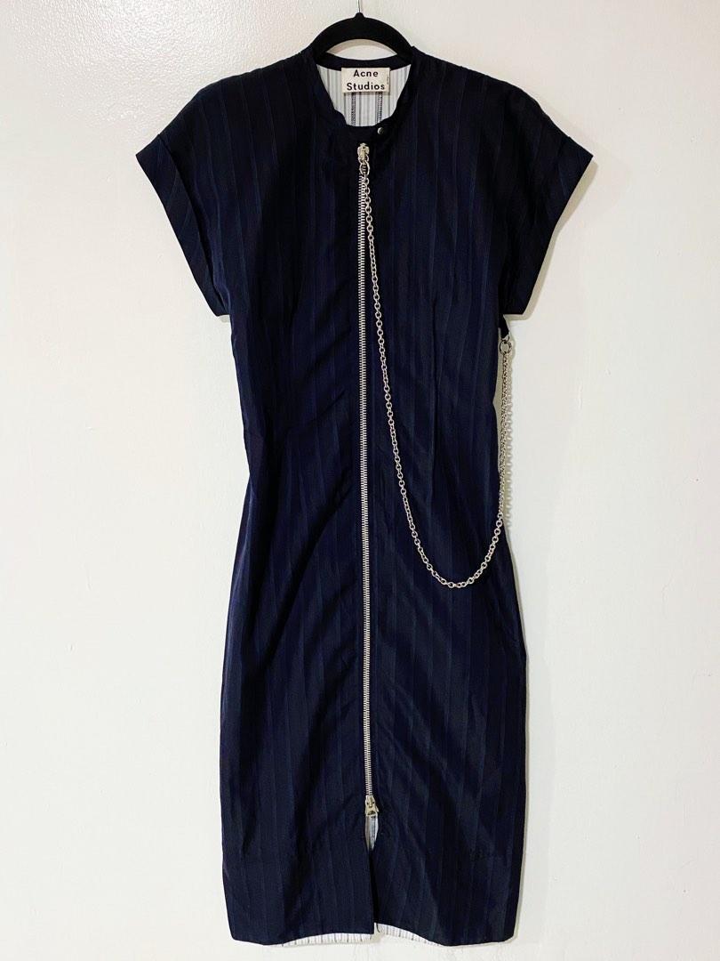 Acne Studios Di Pinstripe Dress