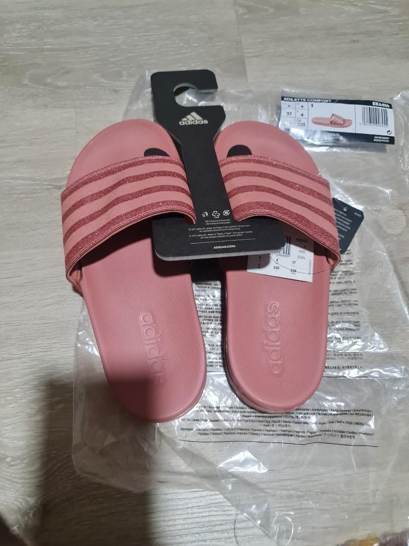 Adidas Adilette Comfort Slides, Women's Fashion, Footwear, Flipflops