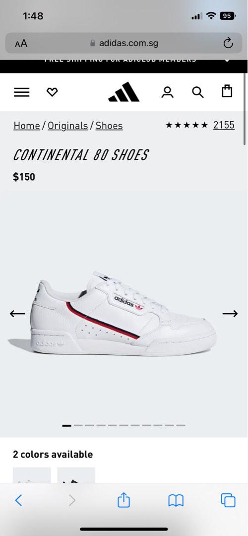 Adidas continental 80 cdiscount on sale
