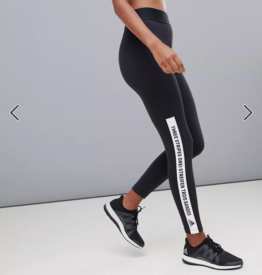 adidas tights / leggings adidas Training Brand With Three Stripes Slogan  Leggings In Black, Women's Fashion, Activewear on Carousell