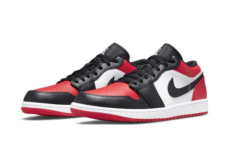 Air Jordan 1 Low Bred Toe Men s Fashion Footwear Sneakers on