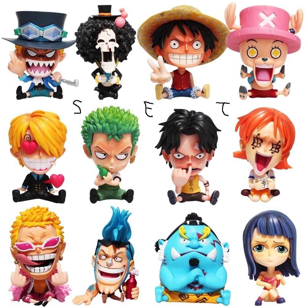 Paiuan OP Figures Toy 8PCS Ace Sabo Sanji Chopper Nami Luffy Zoro