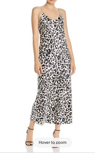 Anine Bing Rosemary Leopard Print Slip Dress