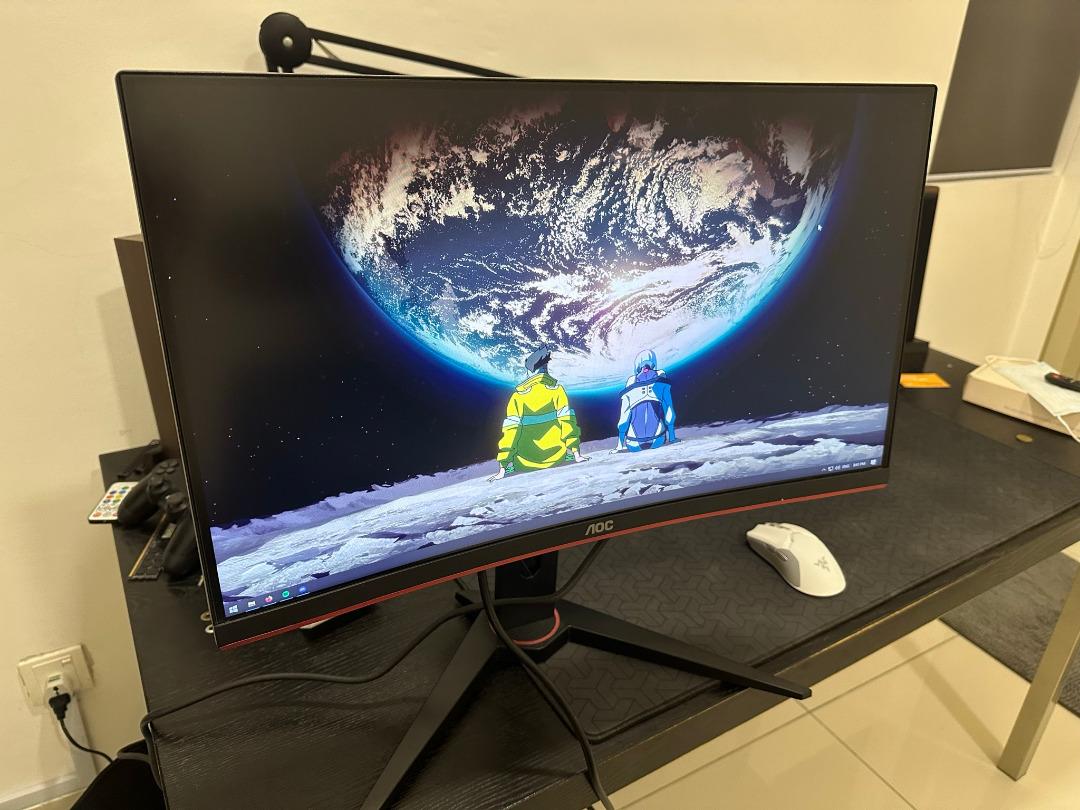 Aoc C24g1 24 Inch 1080p 144hz Monitor Computers Tech Parts Accessories Monitor Screens On Carousell