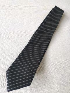 Aquascutum Black & White Silk Tie