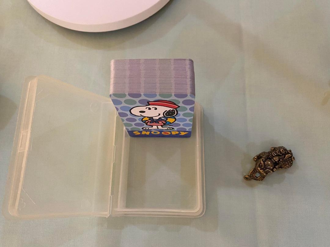 Authentic Snoopy Mini Playing Cards | With case (Category: Board Games & Puzzles) located in Manila. Submitted by etcetera.mnl (Listing ID 1188934823, Image 3). Description: New condition/unused Unsealed 4 x 6 cm.