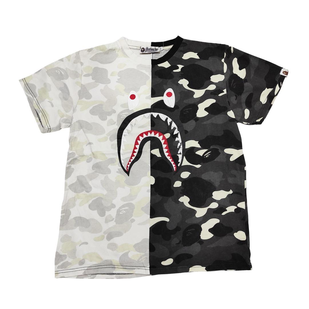 Bape shirt half camo outlet