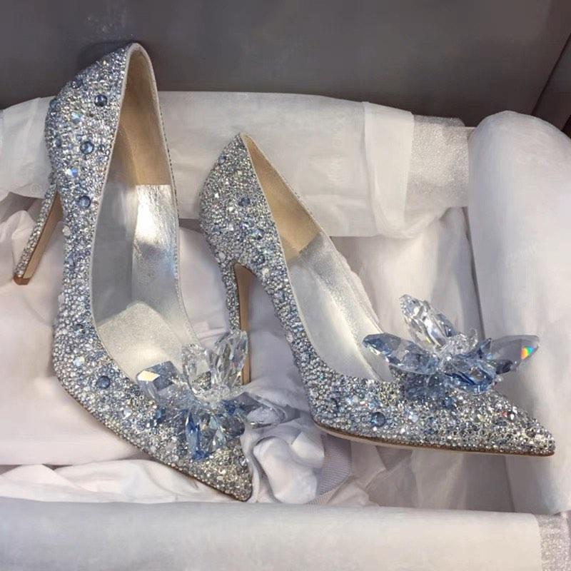 Gold diamond store high heels