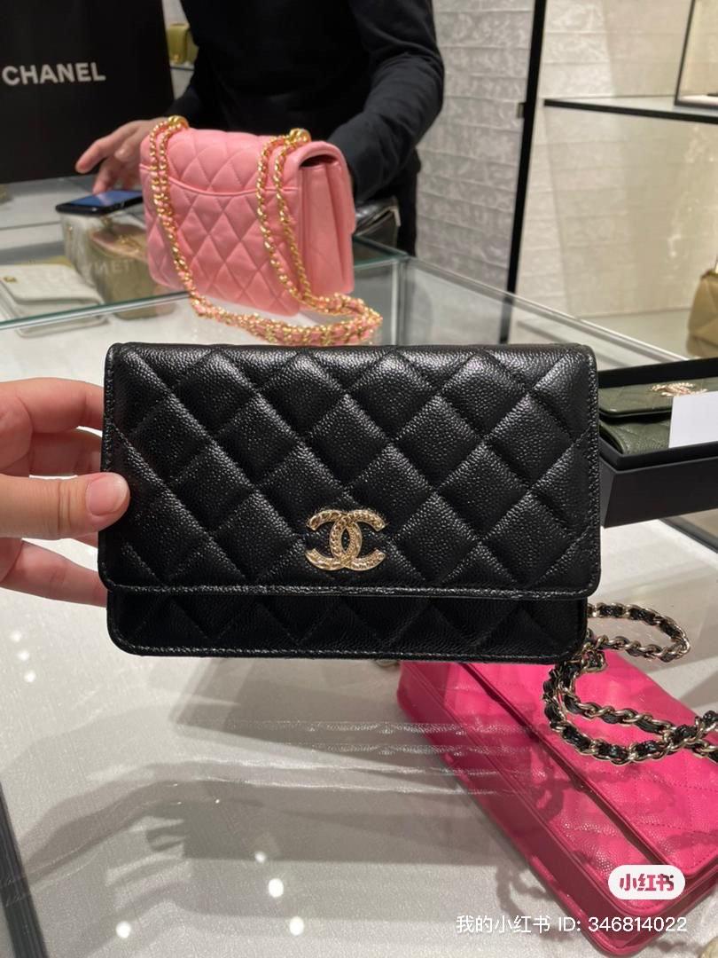 Brand new Authentic Chanel wallet on chain 22b caviar, Luxury, Bags &  Wallets on Carousell