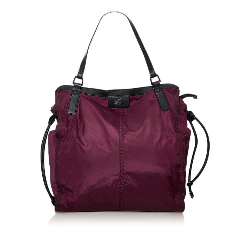 BURBERRY Buckleigh Packable Tote Check Print Nylon