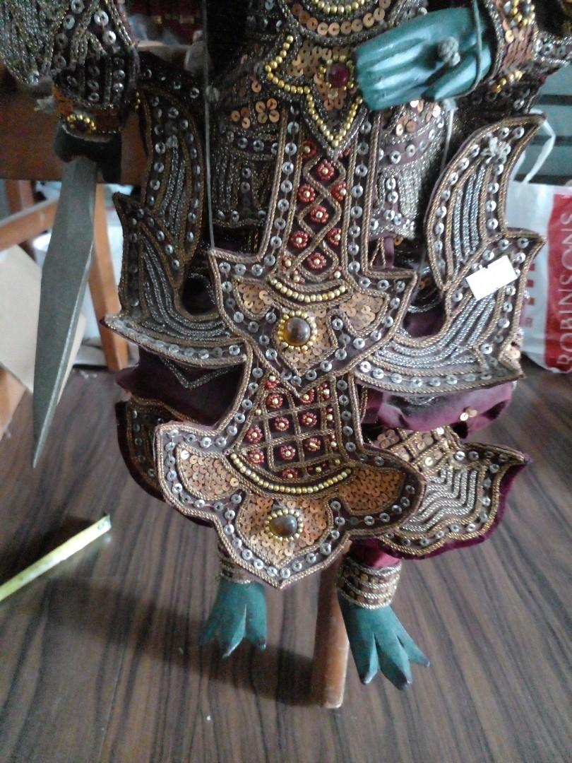 Burmese Myanmar antique legendary bird puppet, Furniture & Home Living
