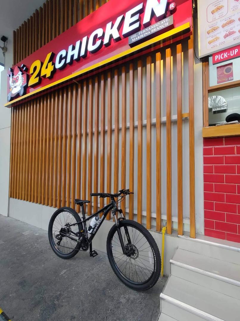 Cannondale trail 7 XS for 5'3 below (Category: Bicycles) located in Marikina City. Submitted by tintintin3 (Listing ID 1188790252, Image 3). Description: Cannondale trail 7 (All-Black) Kakabili lang 2021 Aug Tourney TX RD 2x8 speed (smooth-er shifting than tourney groupset) Zefal bottle cage XS good for 5'3 below All stock except rigid steel fork and oury grips (Stock fork, Suntour fork included) Super kinis ng frame kasi may bike skin since day1