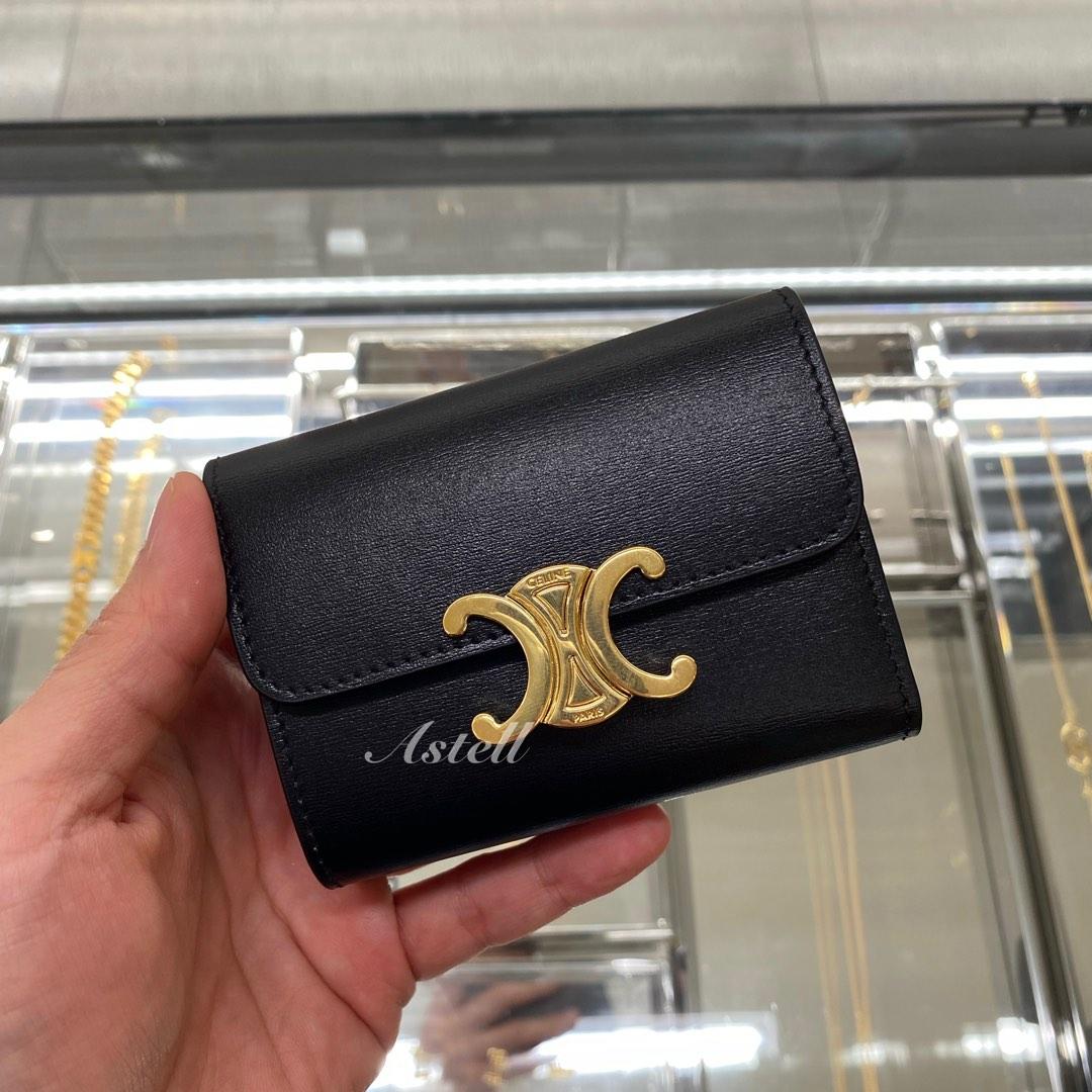 Celine - Triomphe Zipped Clutch with Detachable Card Holder Gold For Men - 24S