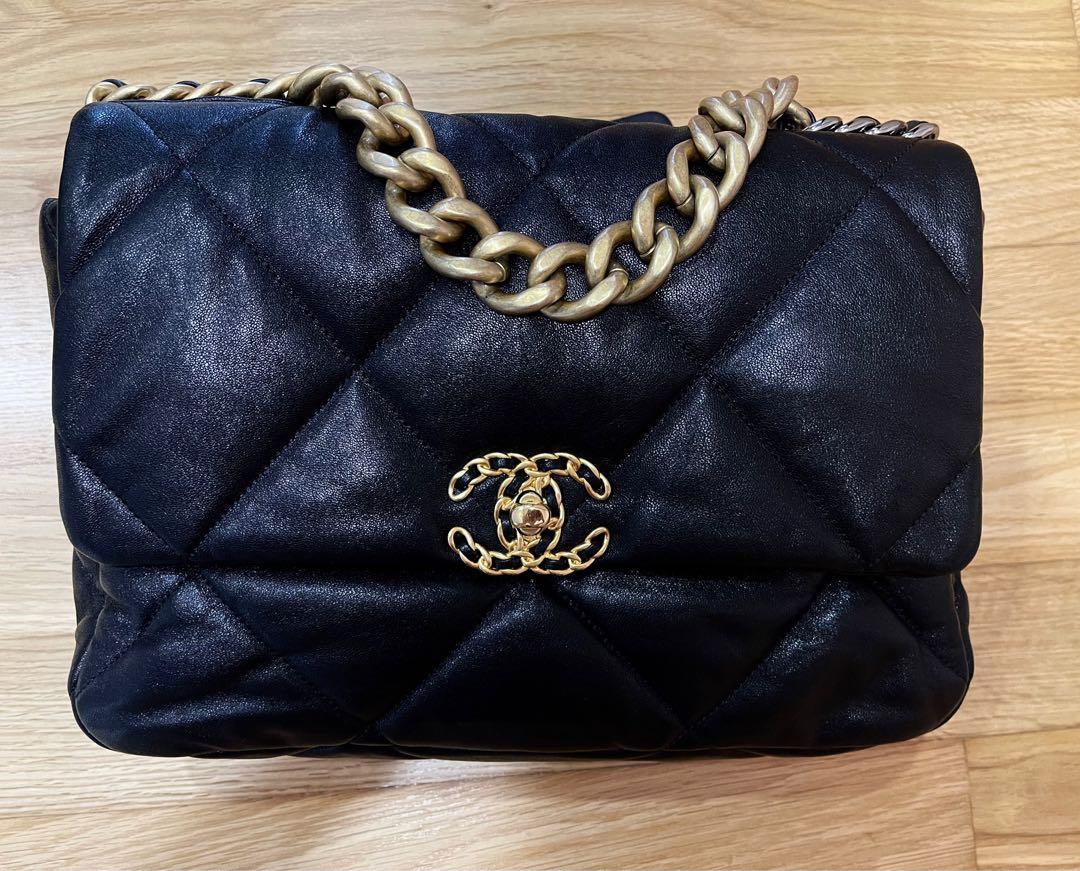Chanel 19 large bag Goatskin