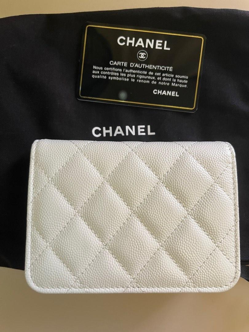 Chanel Classic card holder with chain, Luxury, Bags & Wallets on Carousell