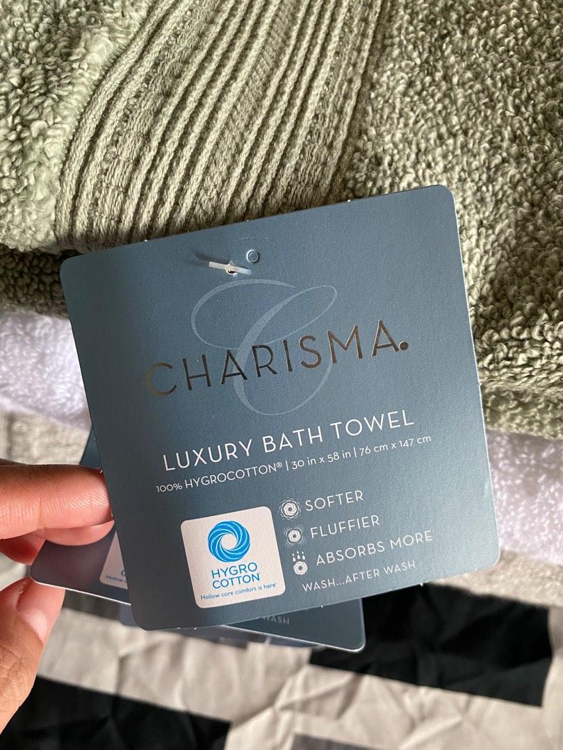 Charisma Bath Towel (Category: Bath) located in Mandaluyong City. Submitted by labella.craze (Listing ID 1175142749, Image 3). Description: New arrival from our USA to PH Pasabuy 🇺🇸🇵🇭💯 Charisma 100% Hygrocotton ✅ Gray ✅ White❌SOLD OUT❌ ✅ Light Green ❌SOLD OUT❌ ✅ Silver Stock/s: 1 each 30 in x 58 in MOP: Bank transfer to Union Bank or GCash .