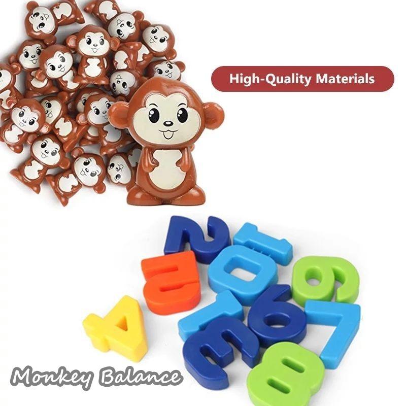 Children Montessori Math Educational Toy Monkey Balancing Scale Math