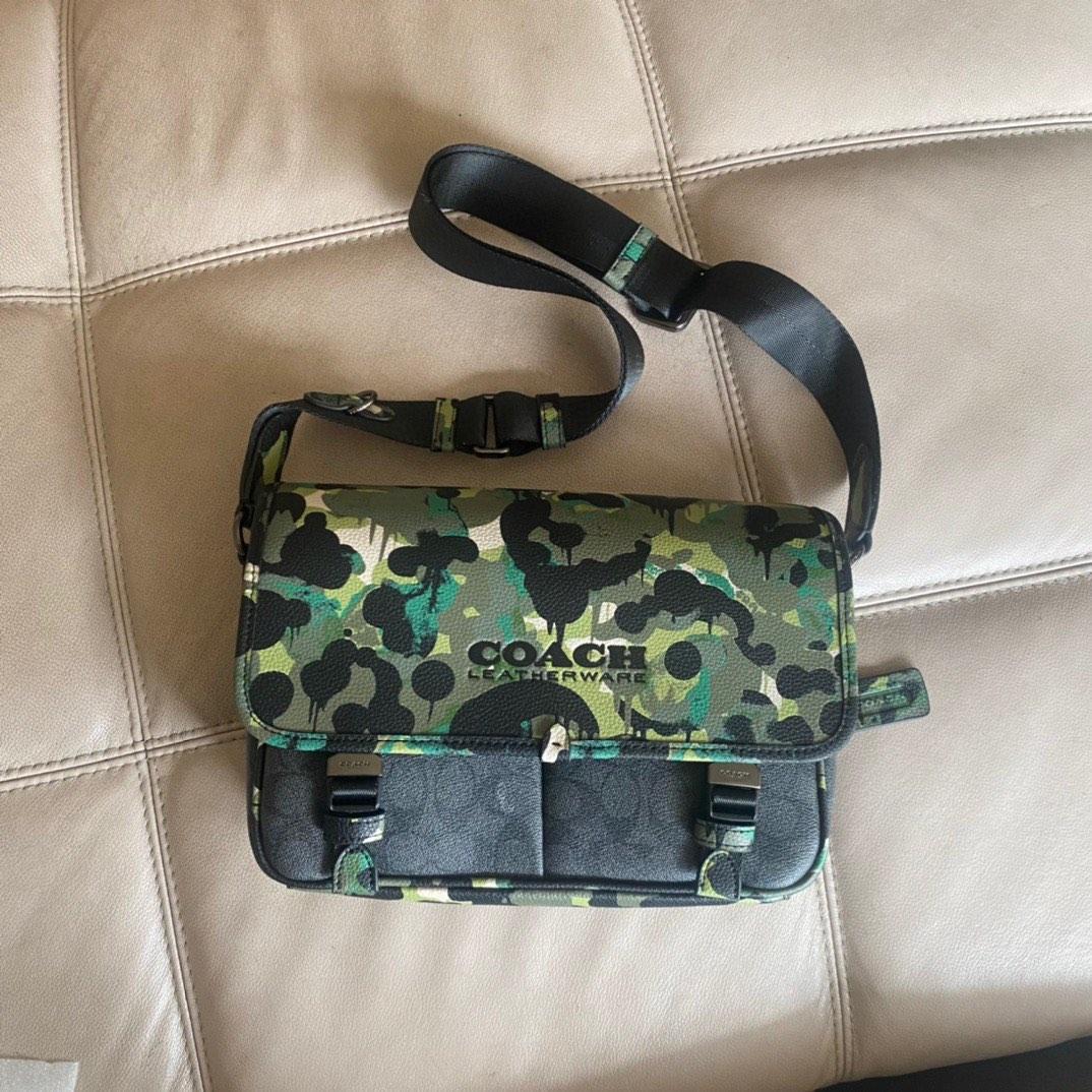 Coach camo messenger bag sale