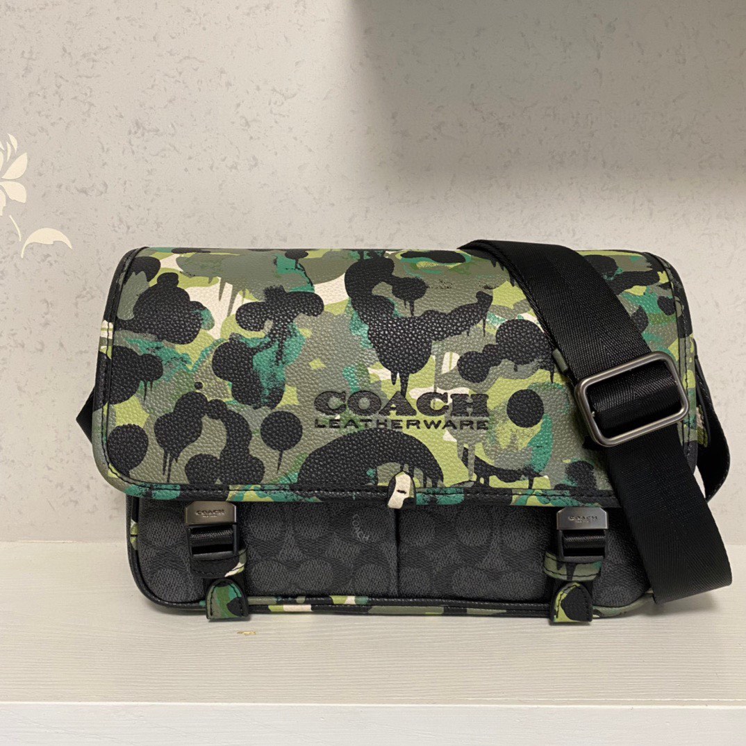 Coach camo messenger bag on sale