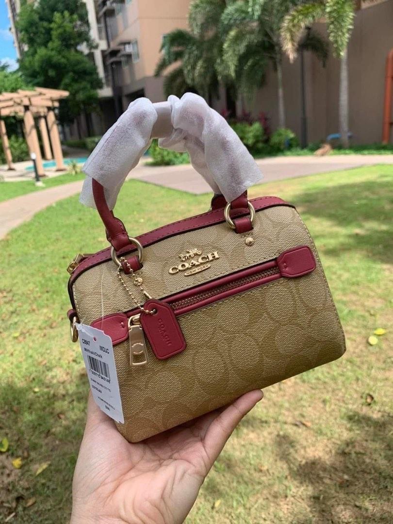 💯ORIGINAL COACH MINI ROWAN DEBOSSED RED, Luxury, Bags & Wallets on  Carousell