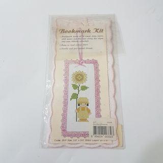 Cross Stich Kit Sunflower Bookmark Pastel