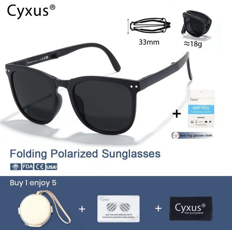 🔥Cyxus Polarised Foldable Sunglasses UNISEX 🔥 ( READY /IN STOCKS), Women's  Fashion, Watches & Accessories, Sunglasses & Eyewear on Carousell