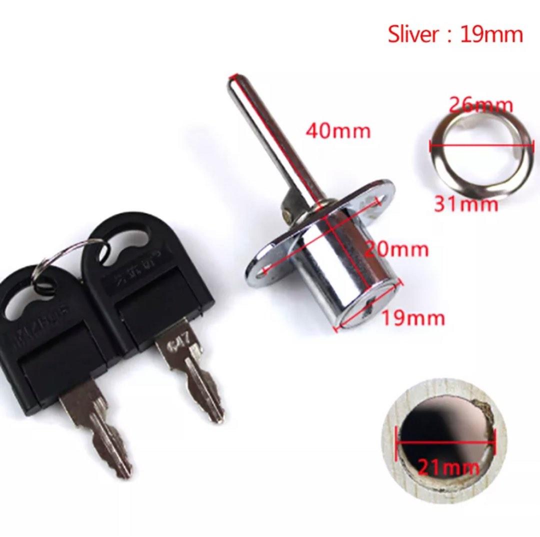 Desk drawer lock / Office pedestal lock, Furniture & Home Living