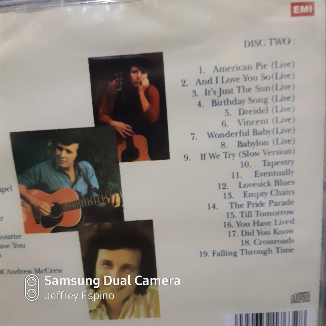 CD Don McLean Complete Hits 2-Disc (Category: CDs & DVDs) located in Quezon City. Submitted by jeffreyespino (Listing ID 1188962788, Image 3). Description: Deliver / pick up thru Lalamove, Grab, Borzo, Toktok etc. Shipping via JRS Express or LBC (delivery or shipping fee to be shouldered by the buyer).