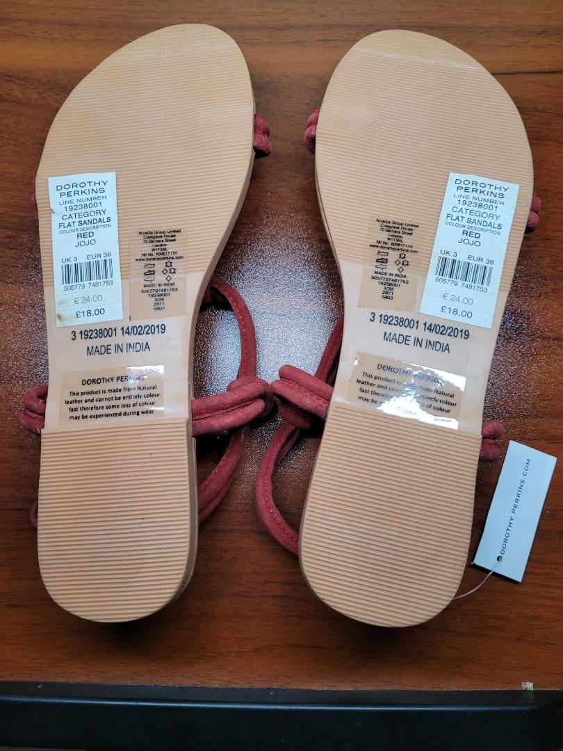 DOROTHY PERKINS Red Jojo Tubular Sandals