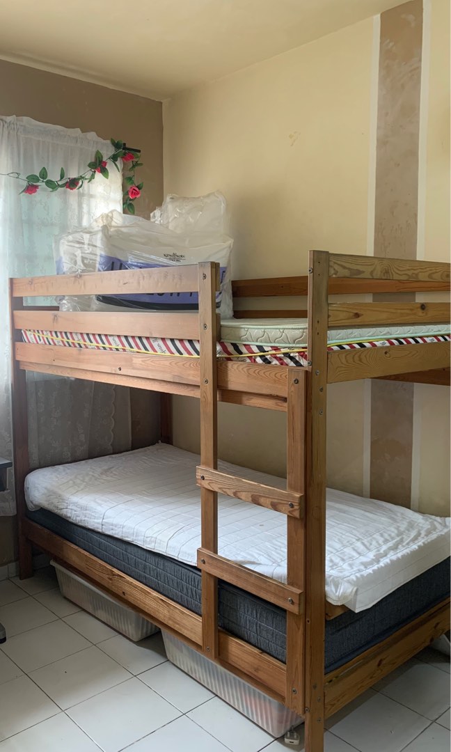 IKEA Double decker bed frame, Babies & Kids, Baby Nursery & Kids