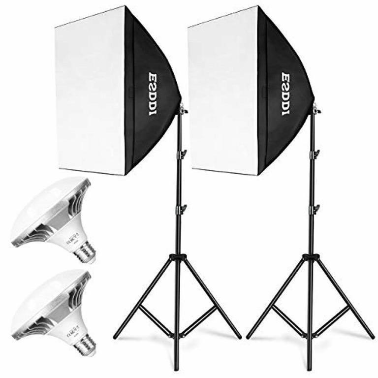 ESDDI Softbox 900W Photography Lighting Kit 20x20 Inch Photo Studio