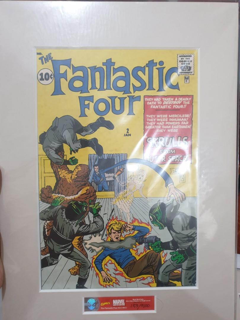 Fantastic Four issue #2 (1961) comic cover (Category: Comics & Manga) located in Quezon City. Submitted by wolowizardo09 (Listing ID 1188923196, Image 1). Description: Fantastic Four issue #2 (1961) comic cover - numbered to /500 only - sealed - w/ licensed marvel sticker - framed.