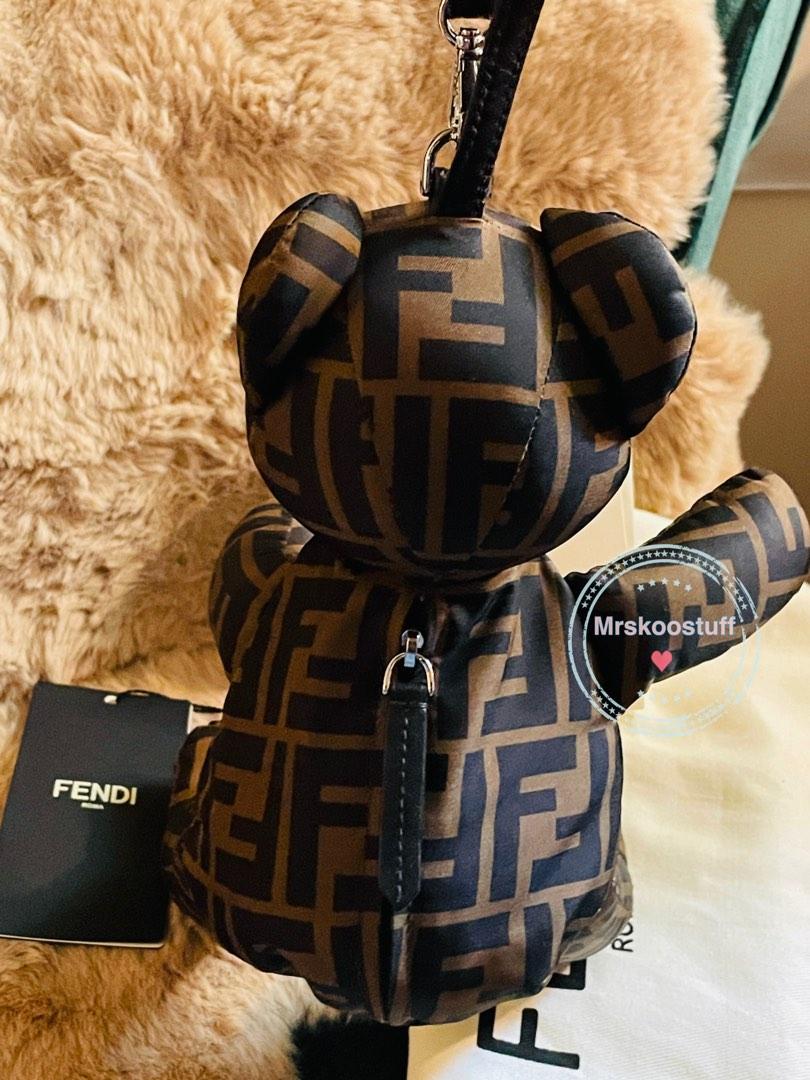 Fendi Kids Allover Logo Printed Teddy Bear Tote Bag