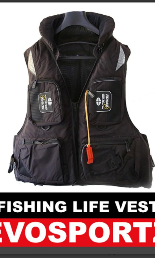 Fishing Life Jacket / Life Vest (2 PCs avail) PFD personal flotation device,  Sports Equipment, Fishing on Carousell