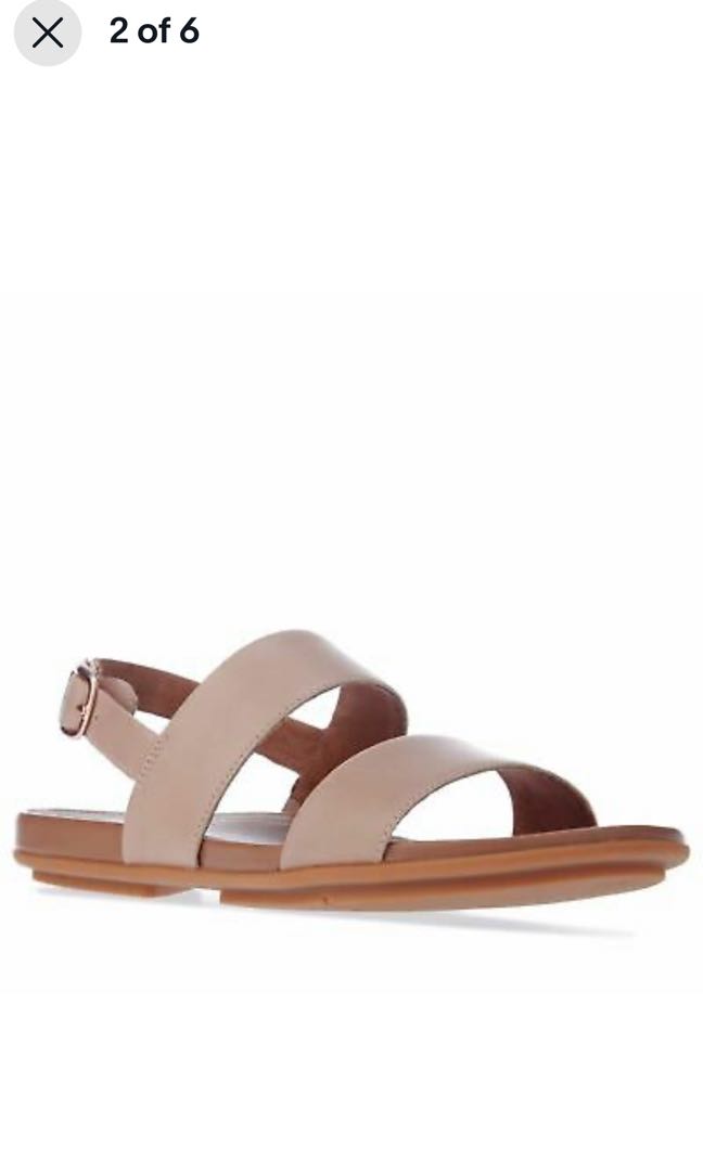 39 Fitflop Gracie Leather Back Strap Sandals Nude Women s