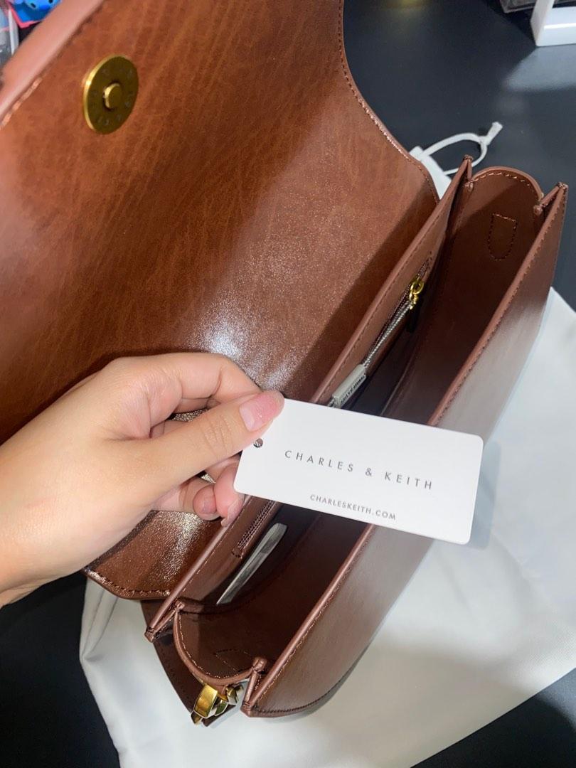 Gabine Saddle Bag Dark Brown, Women's Fashion, Bags & Wallets