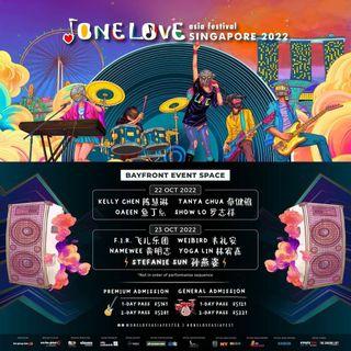 (general admission) one love Asia festival Singapore 2022