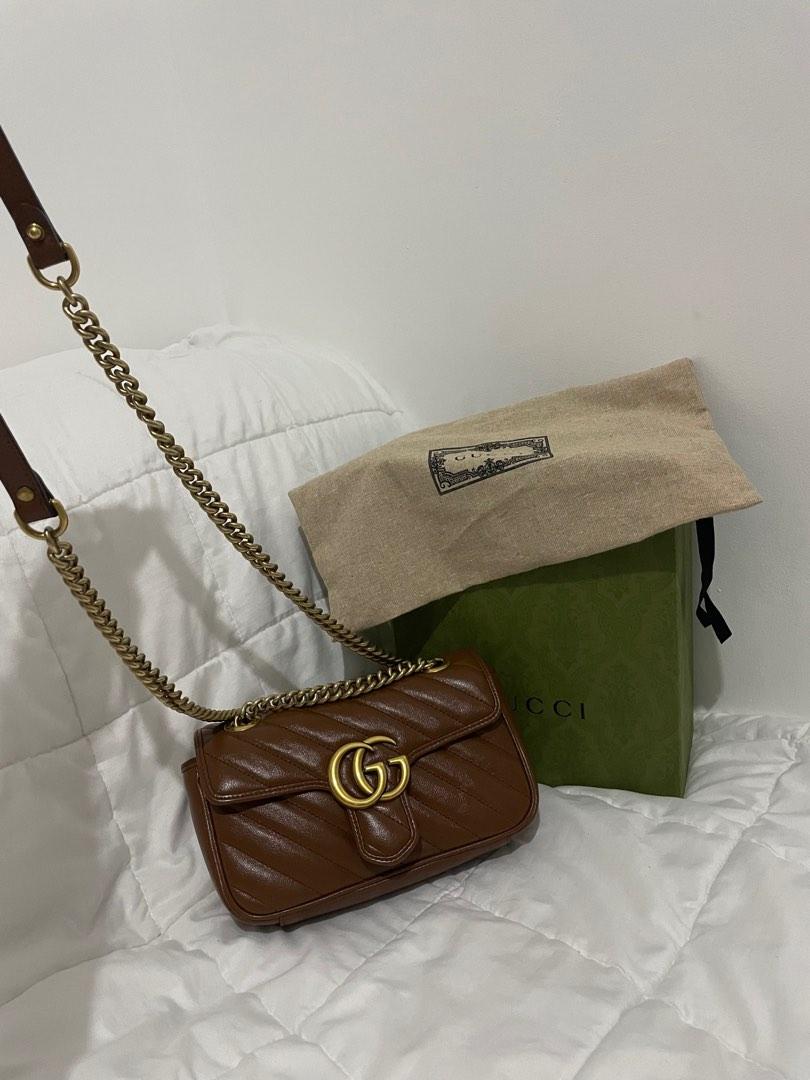 GG Marmont Small matelasse shoulder bag sling bag