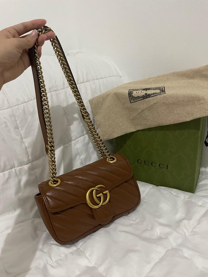 GG Marmont Small matelasse shoulder bag sling bag