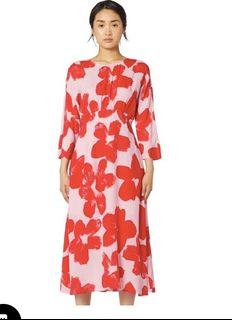 Gorman Poppy Print Long Silk Dress