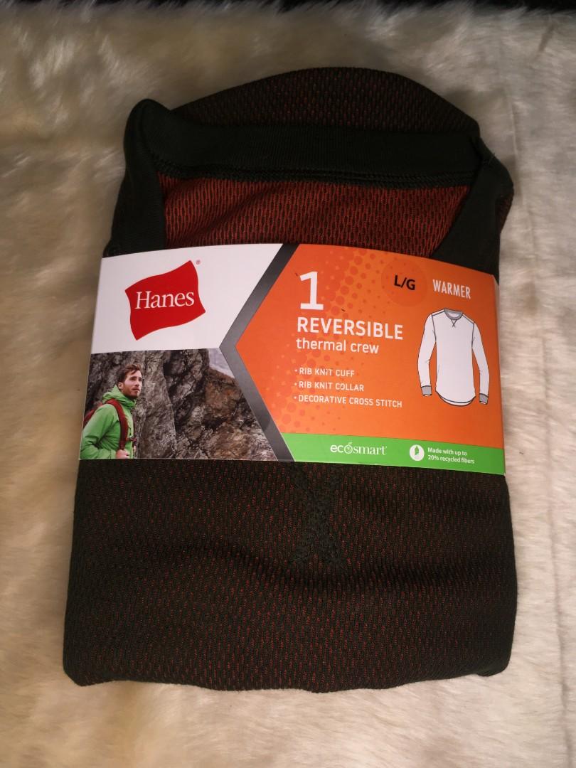 Hanes Reversible Long Sleeve Thermal Warmer, Men's Fashion, Tops & Sets, Sleep and Loungewear on
