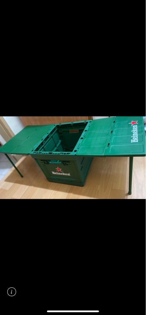Heineken 海尼根烤肉組 折疊桌BBQ tool box table Two items, 家具及居家用品, 戶外家具在旋轉拍賣