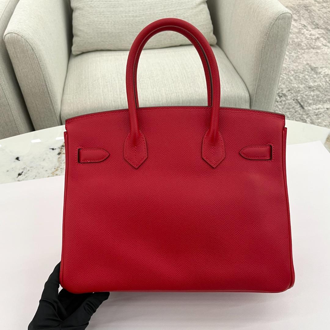 Hermes Birkin 30 Epsom Q5 Rouge Casaque GHW Stamp C