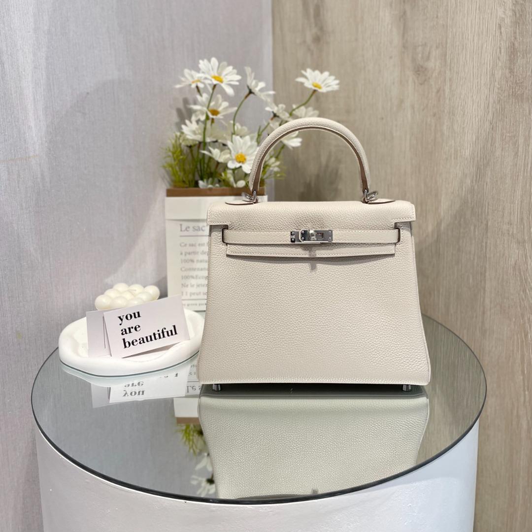 Hermes kelly 25 craie sales